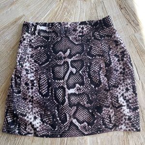 Snakeprint Mini Skirt